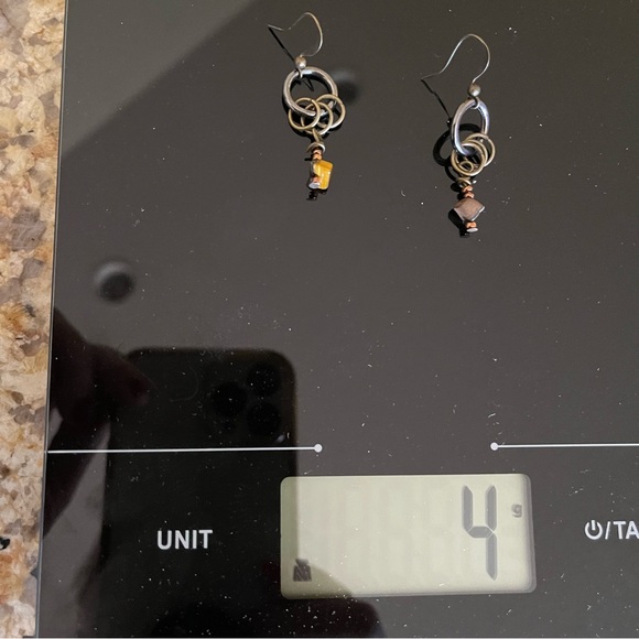 Handmade Dangle Earrings-Repurposed pieces - Picture 6 of 12